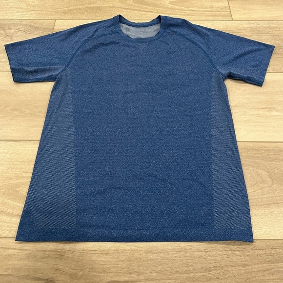 Lululemon Metal Vent Tech Short Sleeve T-Shirt Men's M Blue Athletic Activewear - Picture 1 of 6
